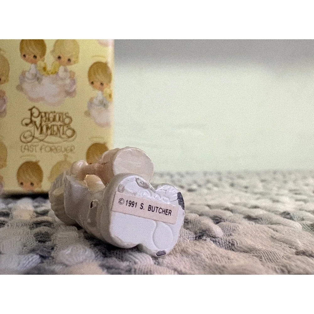 Precious Moments I'll Play My Drum For Him Pewter Figurine 1991 Enesco in Box